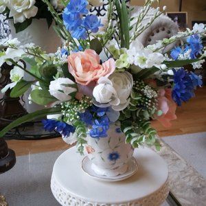 Boutique Accents - VINTAGE Inspired BUTTERFLY Teacup FLORAL Boutique Accents - VINTAGE Inspired BUTTERFLY Teacup FLORAL